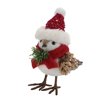 Winter Bird Shelf Sitter with Natural Accents