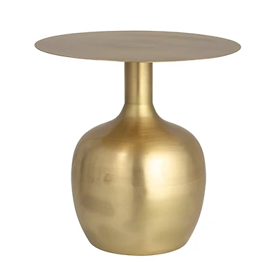 Hello Honey® Gold Elegant Metal Round Side Table