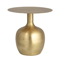 Hello Honey® Gold Elegant Metal Round Side Table