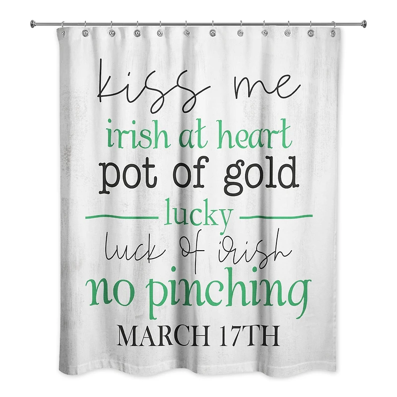 Irish St Patricks Saying Shower Curtain 71" x 74" Shower Curtain