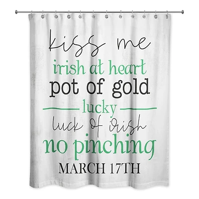 Irish St Patricks Saying Shower Curtain 71" x 74" Shower Curtain