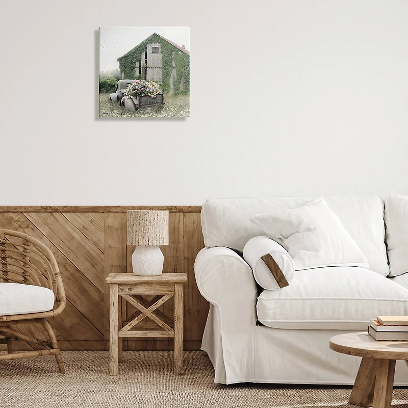 Stupell Industries Magical Farmhouse Barn and Flower Field Canvas Wall Art