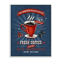 Stupell Industries Fresh Coffee Wooden Wall Plaque