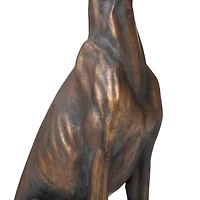 Glitzhome® 30.25" Bronze Sitting Greyhound Dogs, 2ct.