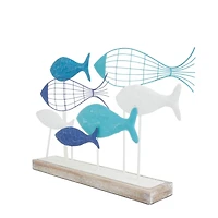 Blue Iron Coastal Sculpture, 15" x 22" x 6"