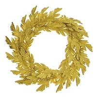 22" Gold Glittered Acanthus Leaf Wreath 