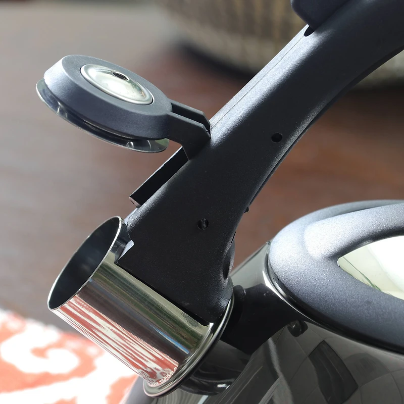 Mr. Coffee Clarendon 2.6qt. Gunmetal Metallic Stainless Steel Tea Kettle