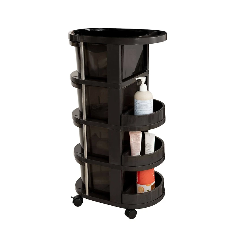 Round Plastic Storage Cart by Simply Tidy