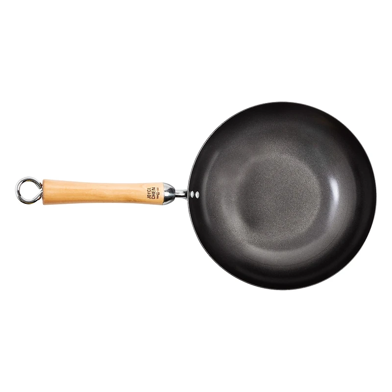 Joyce Chen 9.5" Carbon Steel Nonstick Stir Fry Pan with Birch Handle