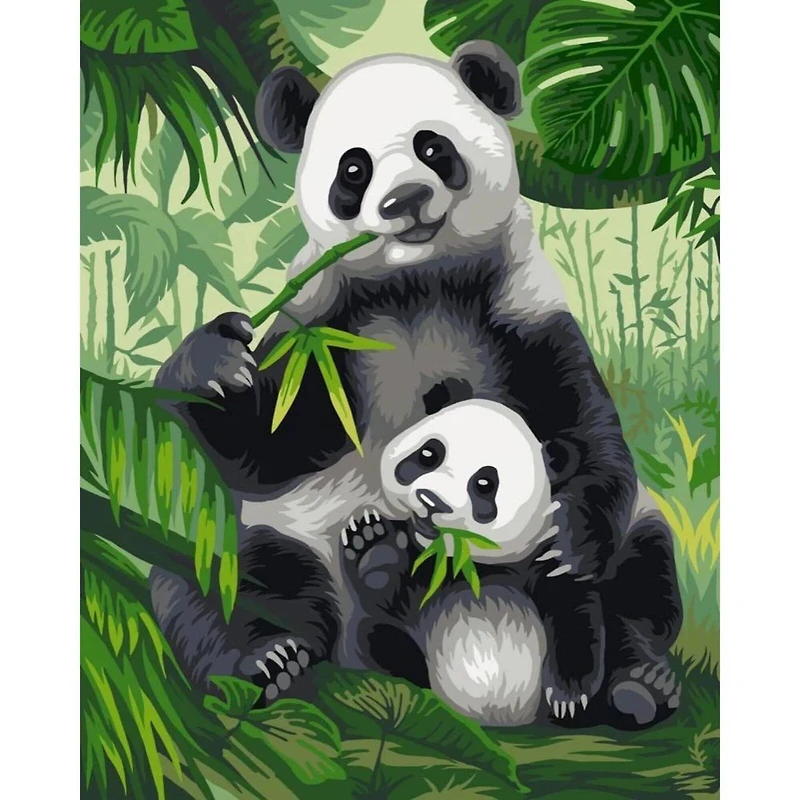 Crafting Spark Bamboo Bears Painting by Numbers Kit
