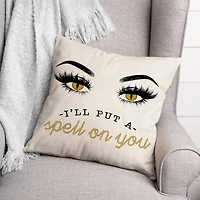 I'll Put A Spell On You Eyes Throw Pillow