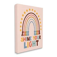 Stupell Industries Shine Your Light Hanukkah Rainbow Canvas Wall Art