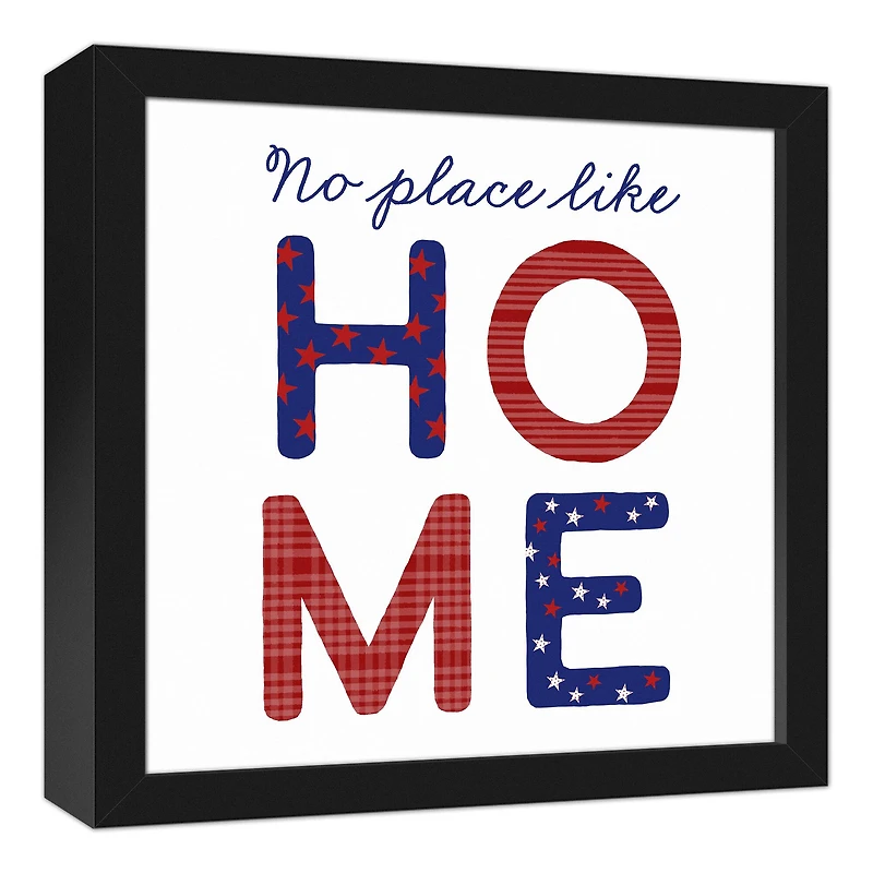 No Place like Home Black Framed Canvas