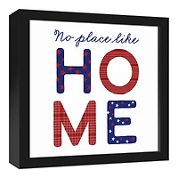 No Place like Home Black Framed Canvas
