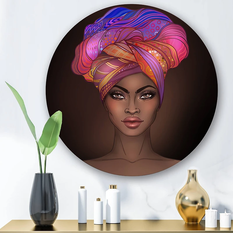 Designart - African American Woman with Turban VI
