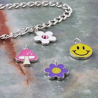 Enamel Flower, Smile & Mushroom Charm Mix by Bead Landing™