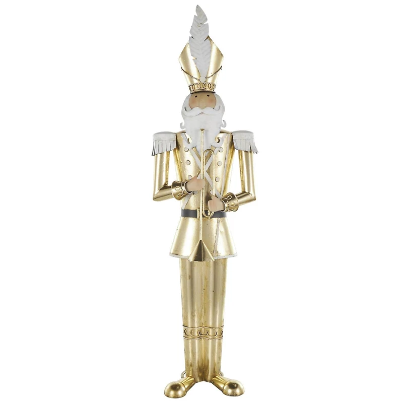 40" Gold Nutcracker Standing Metal Sculpturee