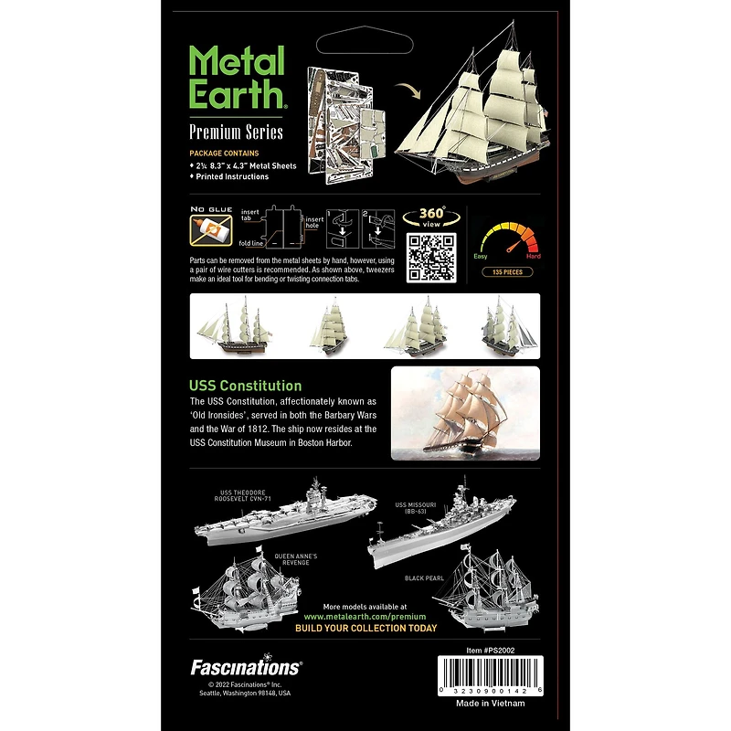 Metal Earth® Premium Series USS Constitution Steel Model Kit