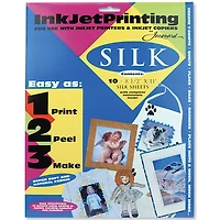 6 Packs: 10 ct. (60 total) Jacquard Inkjet Silk Sheets, 8.5" x 11"