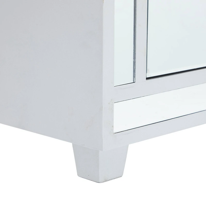 Grey Wood Glam Bench, 47" x 16" x 18"