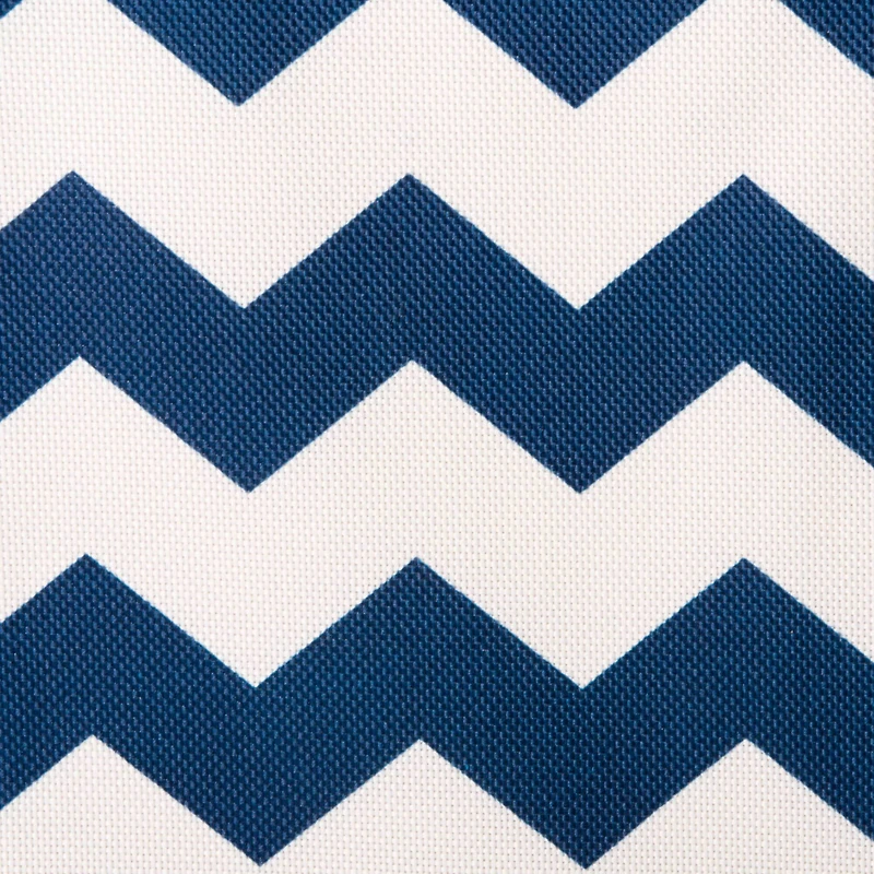 Nautical Blue Polyester Chevron Trapezoid Bin