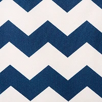 Nautical Blue Polyester Chevron Trapezoid Bin