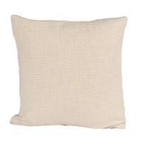 Hello Honey® All You Need White Square Cotton & Jute Pillow