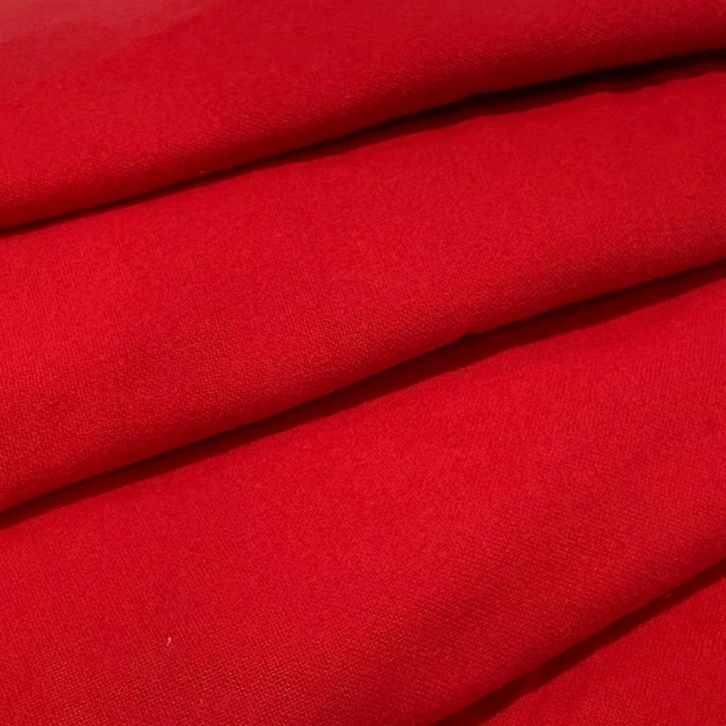 Feldman Red Cotton Flannel Fabric