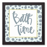 Bath Time 13.73" x 13.73" Black Framed Canvas
