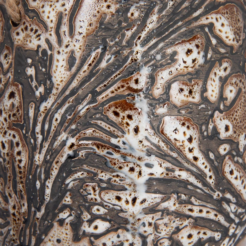 Hello Honey® 5" Brown Hanging Stoneware Planter with Rope