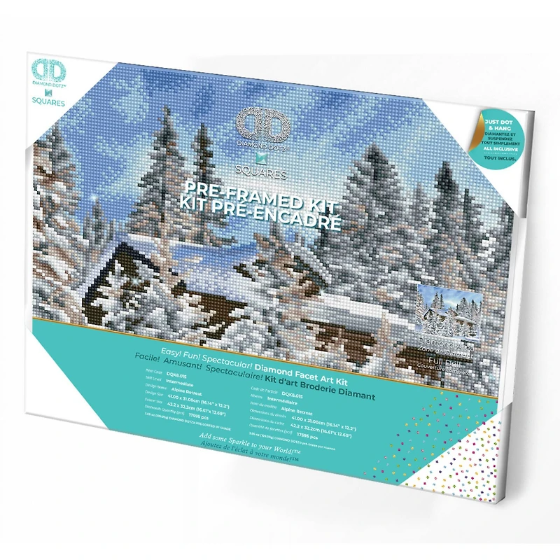 Diamond Dotz® Intermediate Alpine Retreat Pre-Framed Diamond Painting Kit