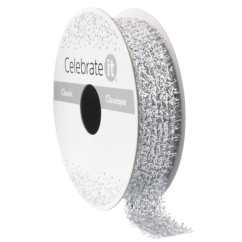 5/8" x 5yd. Silver Metallic Ribbon by Celebrate It® Classic