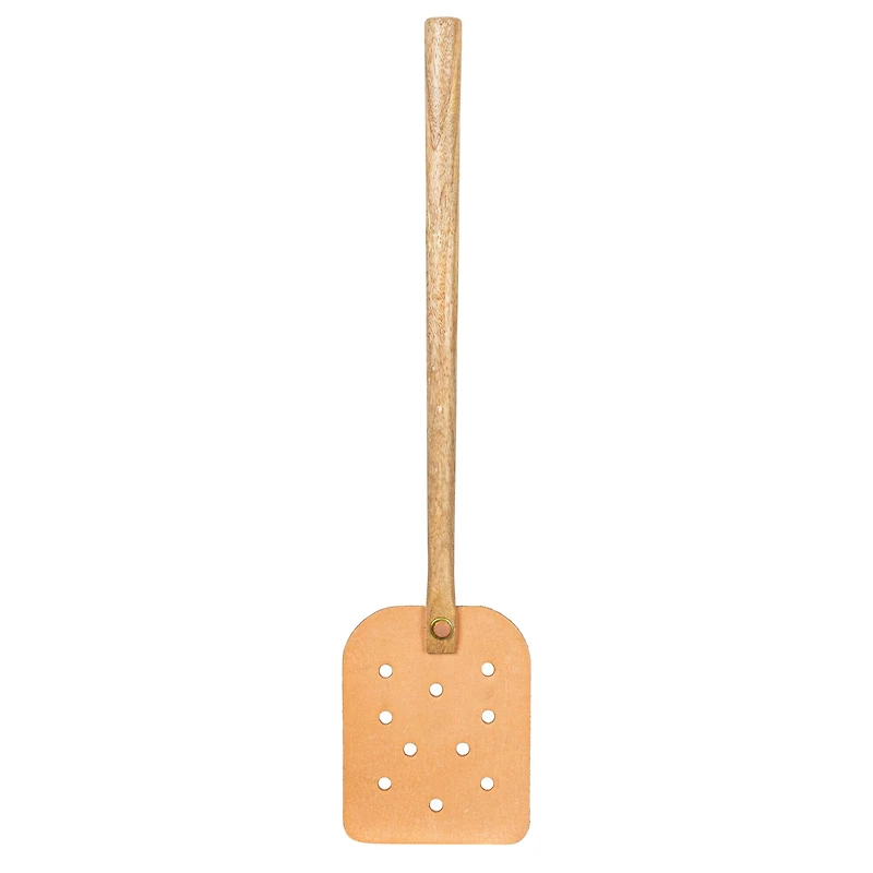 Hello Honey® Natural Modern Buffalo Leather Fly Swatter