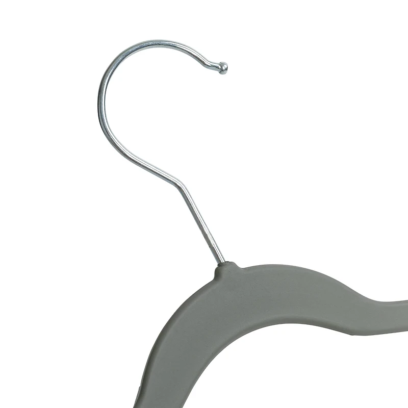 Honey Can Do Gray Slim Profile Rubber Kids Hangers, 10ct.