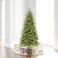 6.5ft.Pre-Lit Cashmere Slim Artificial Christmas Tree, Warm White Dura-Lit® LED Lights