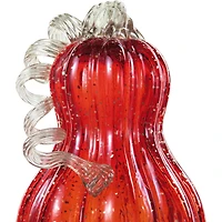 Glitzhome®  Red Glass Pumpkin & Gourd Set