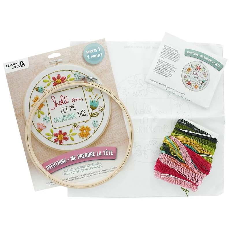 Leisure Arts® 8" Overthink Embroidery Kit