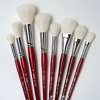 Silver Brush Limited Silver Mops™ 8 Piece Round and Oval White Brush Set