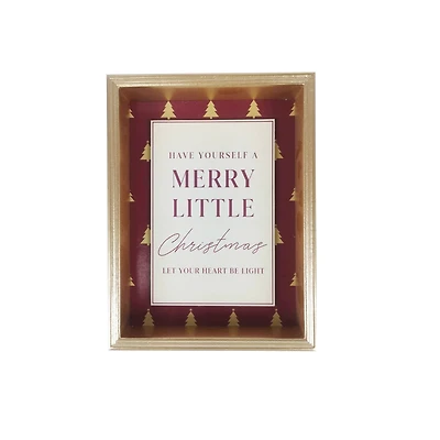 8" Merry Little Christmas Tabletop Block Sign by Ashland®