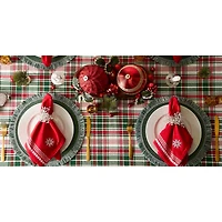 DII® Yuletide Plaid Tablecloth