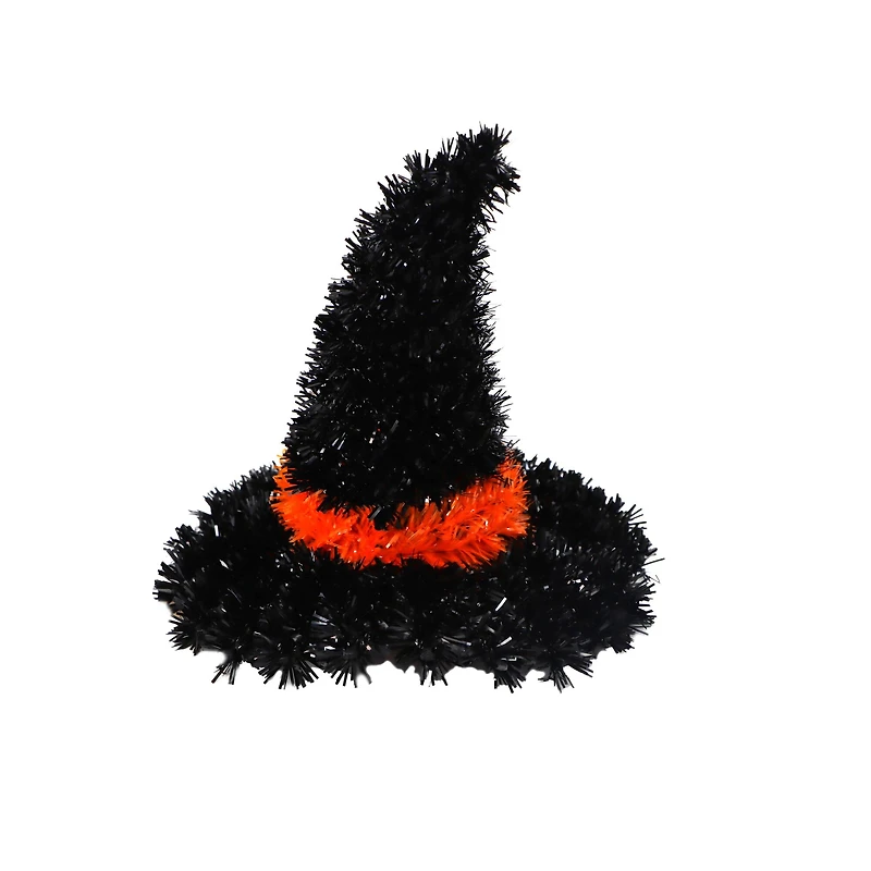 5" Black & Orange Tinsel Witch Hat by Ashland®