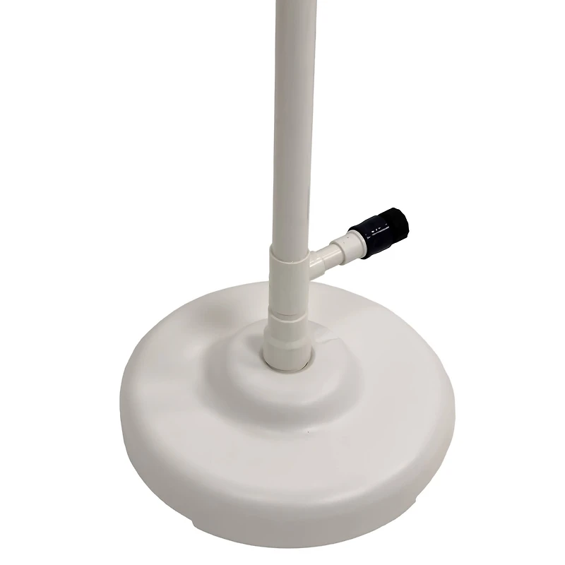 Swim Central 7ft. White Standard Poolside Swimming Pool Shower with Foot Wash Spigot