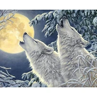 Crafting Spark Two Wolves Diamond Painting Kit