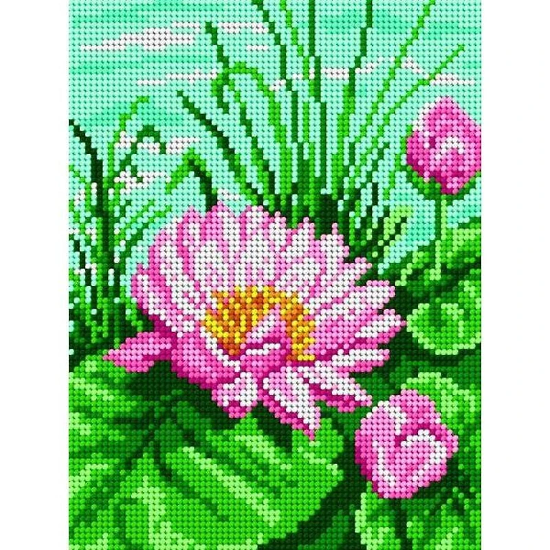 Orchidea Water Lily Gobelin Canvas for Halfstitch