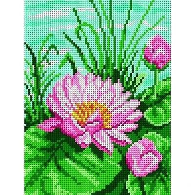 Orchidea Water Lily Gobelin Canvas for Halfstitch