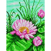 Orchidea Water Lily Gobelin Canvas for Halfstitch