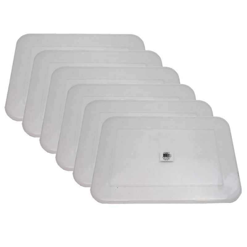 Teacher Created Resources® Large Clear Plastic Storage Bin Lid, 6ct.