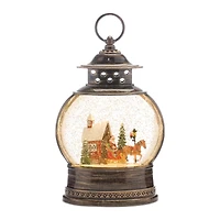 11.5" LED Snow Globe with Santa's Sleigh