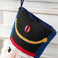 Glitzhome® 21"L Hooked Christmas Nutcracker Stocking