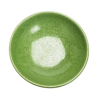 Hello Honey® Matte Green Reactive Glaze Stoneware Footed Bowl